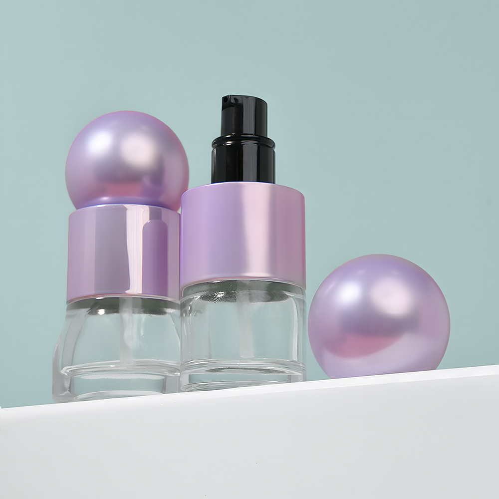PL50 Round Glass Pump Bottle